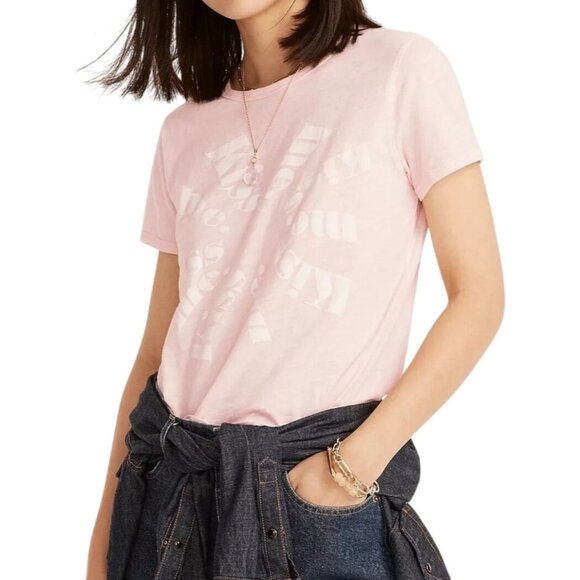 NWT - J.Crew "Kiss Me" Valentines Day crewneck t-shirt XS‎ - Picture 1 of 6